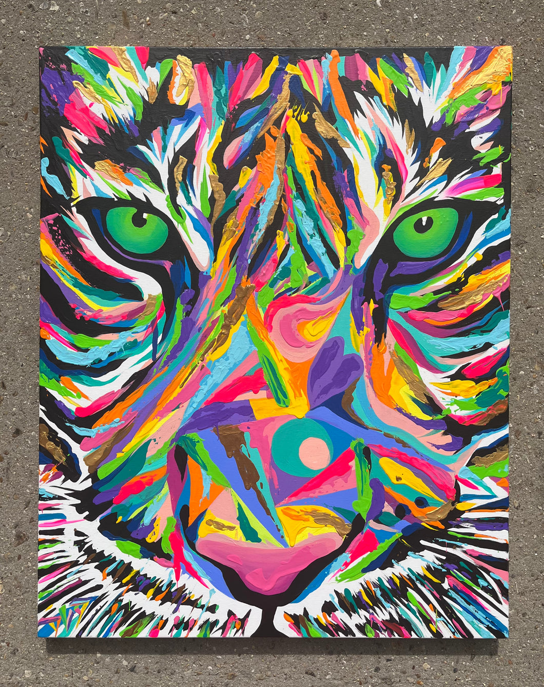 Tiger Face Original Painting