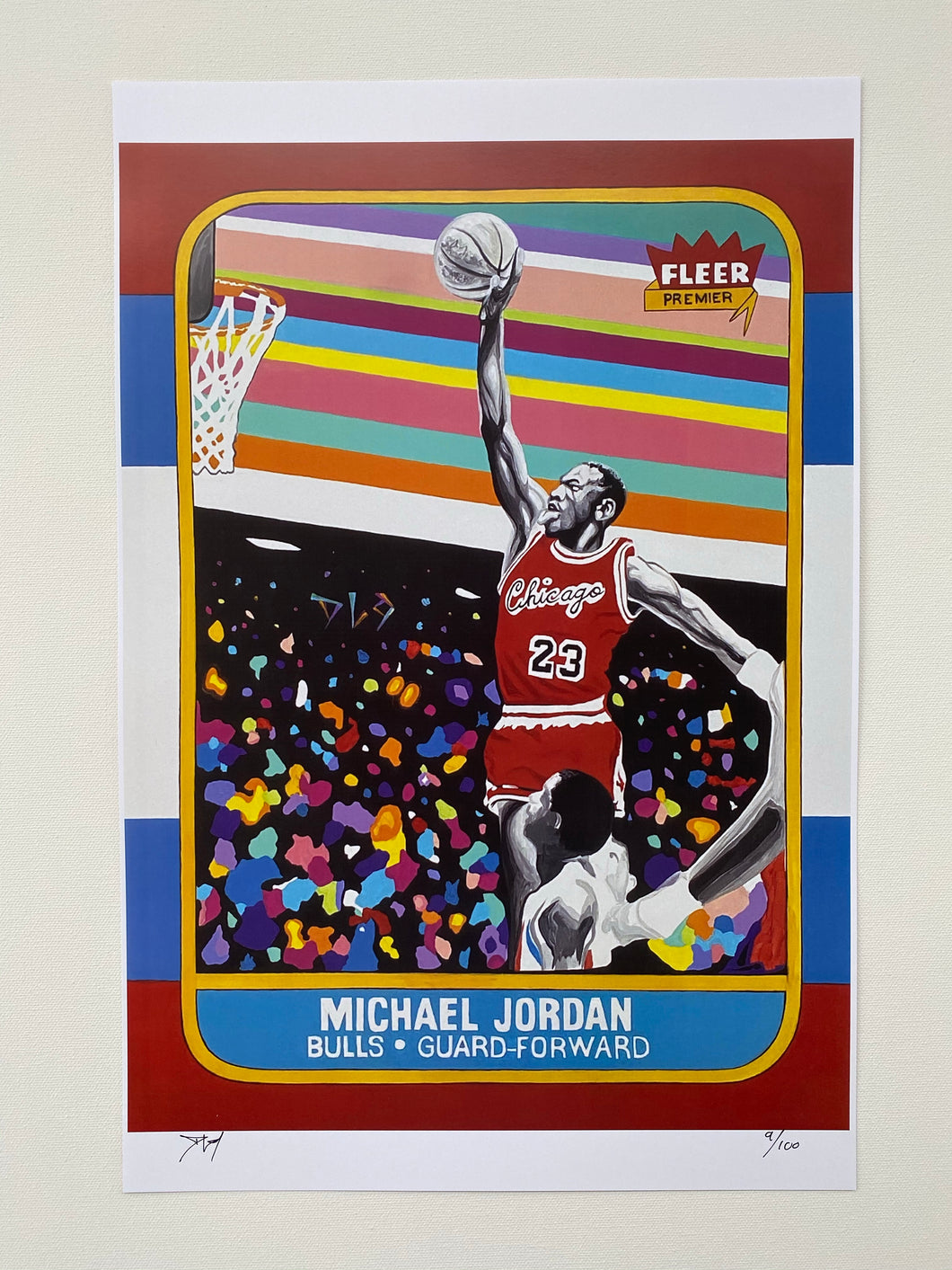 MJ Rookie Card Print